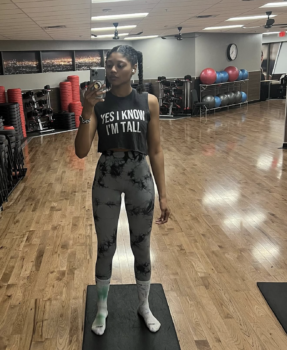 Aubrey Fry at the gym and contestant for America's Next Bikini Chef