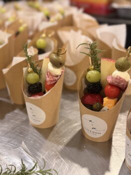 Assembling Charcuterie Cups