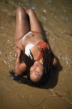 Keki Dexter on the beach ANBC contestant