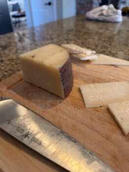Manchego cheese wedge