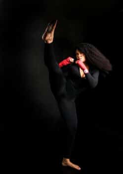 Symone Fairchild kickboxing for ANBC